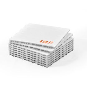 VEVOR Dryland Tiles for Hockey Floor Mat, 12 x 12 in 8 Pcs Interlocking Versatile Training Surface, Dance Floor Tiles (Number of Pieces: 8 pcs, Color: Grey)