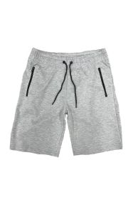 COTTON BLEND LOUNGE SWEAT SHORTS (Color: H.GREY, size: M)