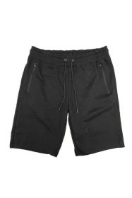 COTTON BLEND LOUNGE SWEAT SHORTS (Color: Black, size: 2XL)