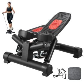 VEVOR Stair Stepper, Mini Stepper for Exercise at Home, Hydraulic Fitness Twist Stepper with Resistance Bands, Full Body Workout Cardio Equipment (Stride Adjustable or Not: Yes, Motion Mode: Twisting Motion)